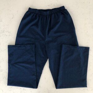 Tilley Endurables Canada Pull On Elasticized Waist Check Pattern Pants Blue Sz S